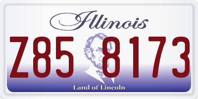 IL license plate Z858173
