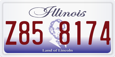 IL license plate Z858174