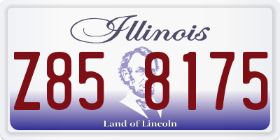 IL license plate Z858175