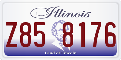 IL license plate Z858176