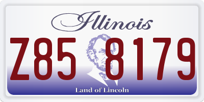 IL license plate Z858179