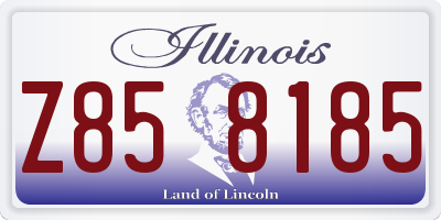 IL license plate Z858185