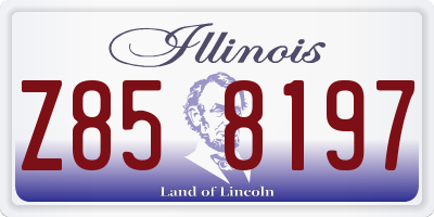 IL license plate Z858197