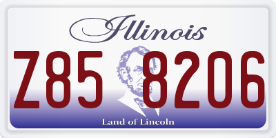 IL license plate Z858206