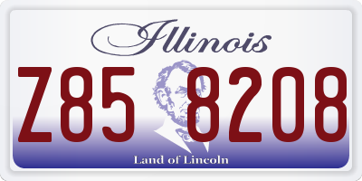 IL license plate Z858208