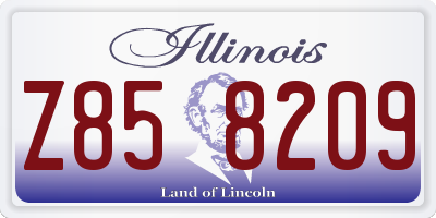 IL license plate Z858209