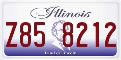 IL license plate Z858212