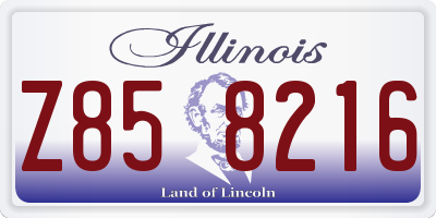 IL license plate Z858216