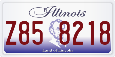 IL license plate Z858218