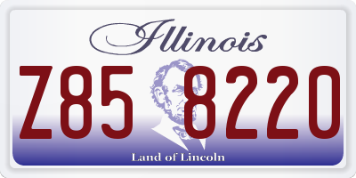 IL license plate Z858220