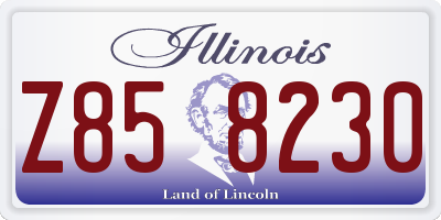 IL license plate Z858230