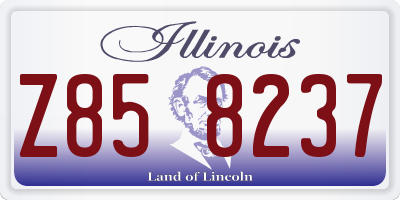 IL license plate Z858237