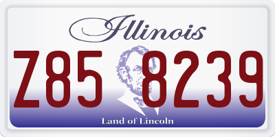 IL license plate Z858239