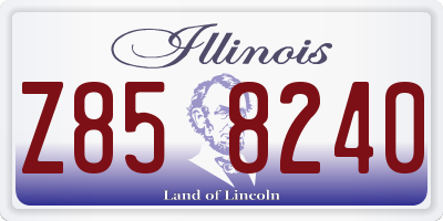 IL license plate Z858240