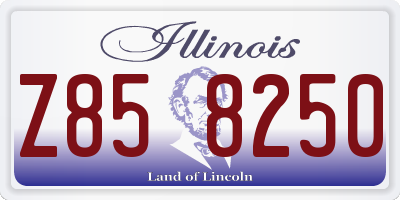 IL license plate Z858250