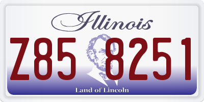 IL license plate Z858251