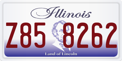 IL license plate Z858262