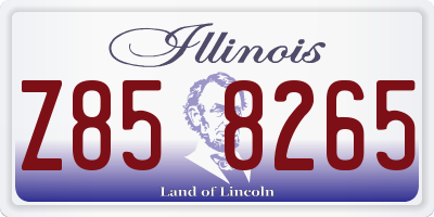 IL license plate Z858265