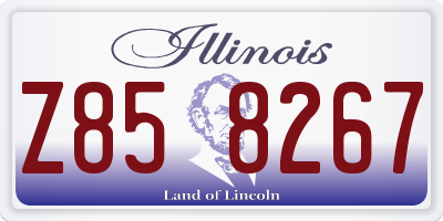 IL license plate Z858267