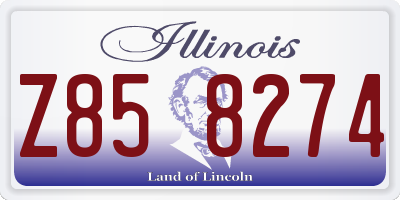 IL license plate Z858274