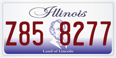 IL license plate Z858277
