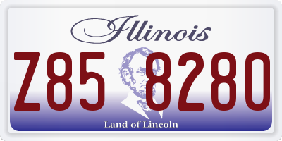 IL license plate Z858280