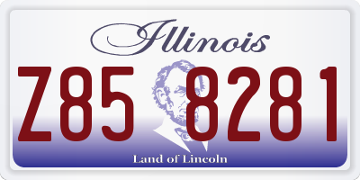 IL license plate Z858281