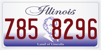 IL license plate Z858296