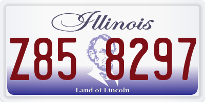 IL license plate Z858297