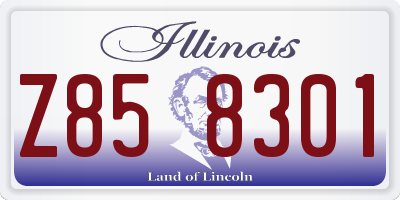 IL license plate Z858301