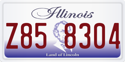 IL license plate Z858304