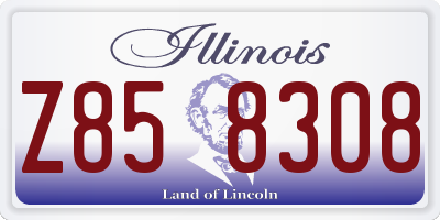 IL license plate Z858308