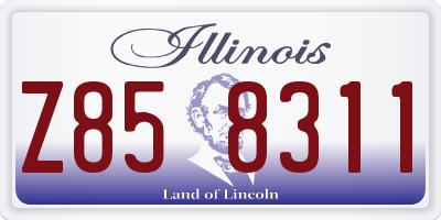 IL license plate Z858311