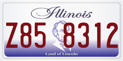 IL license plate Z858312