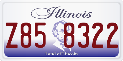 IL license plate Z858322