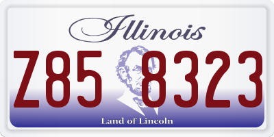 IL license plate Z858323