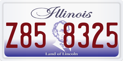 IL license plate Z858325