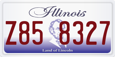 IL license plate Z858327