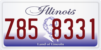 IL license plate Z858331