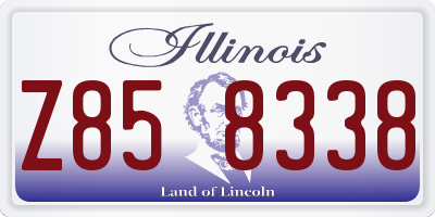 IL license plate Z858338