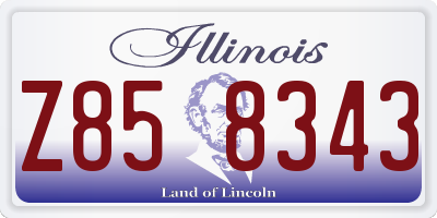 IL license plate Z858343