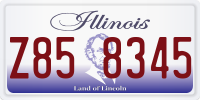 IL license plate Z858345