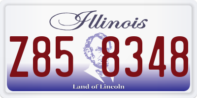 IL license plate Z858348
