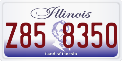 IL license plate Z858350