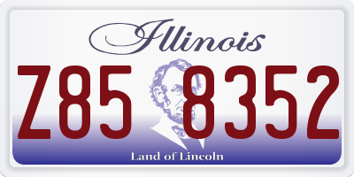 IL license plate Z858352