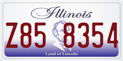 IL license plate Z858354