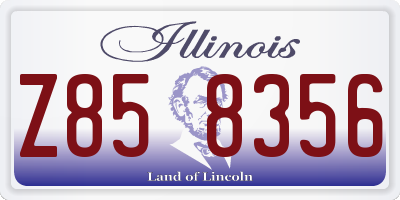 IL license plate Z858356