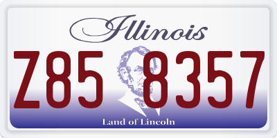 IL license plate Z858357