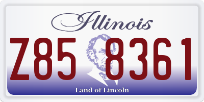 IL license plate Z858361
