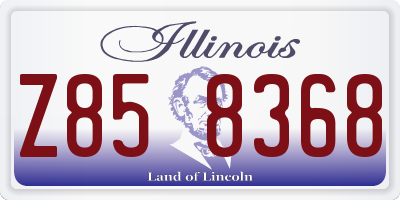 IL license plate Z858368